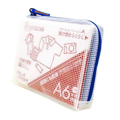サクラクレパス A6/130x165x30mm メッシュケース(ブルー) UNCM-A6#36