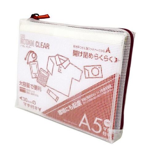 サクラクレパス A5/190x250x30mm メッシュケース(レッド) UNCM-A5#19