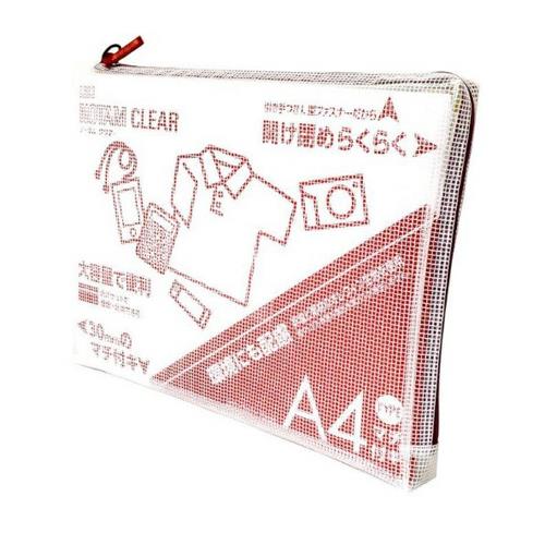 サクラクレパス A4/260x345x30mm メッシュケース(レッド) UNCM-A4#19