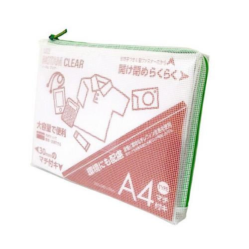 サクラクレパス A4/260x345x30mm メッシュケース(グリーン) UNCM-A4#29