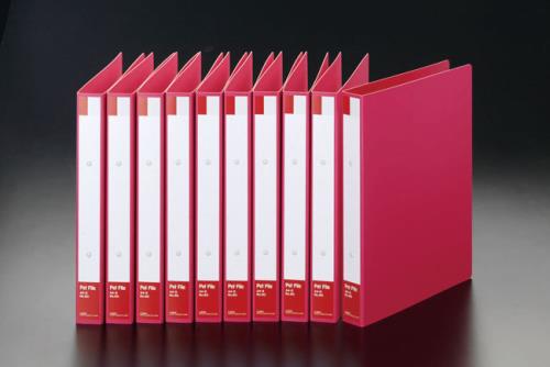 ライオン事務器(LION) A4/S型 リングファイル(赤/10冊) 12550