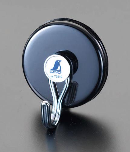 シンワ測定 φ76mm/5.0kg フック(マグネット付/黒) 73510