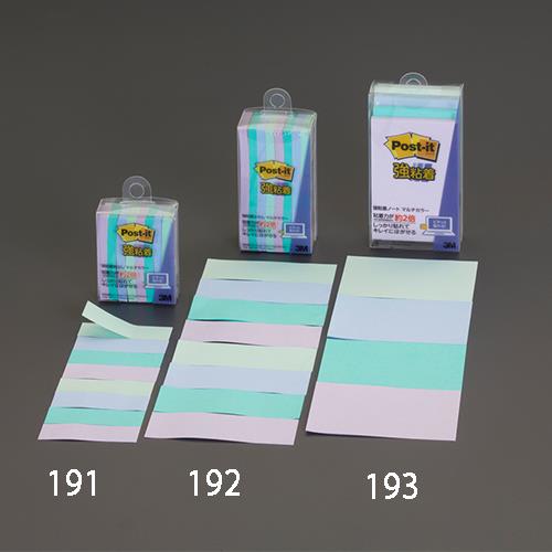 3M(スリーエム) 75x 25mm 強粘着メモ(45枚x8個/4色) 500SS-MC-2