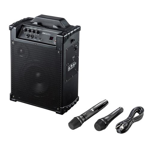 サンワサプライ ワイヤレスマイク付拡声器スピーカー MM-SPAMP10