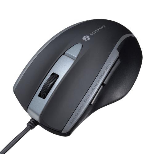 サンワサプライ 有線マウス(BlueLED/スーパーグリップ) MA-BL168BK