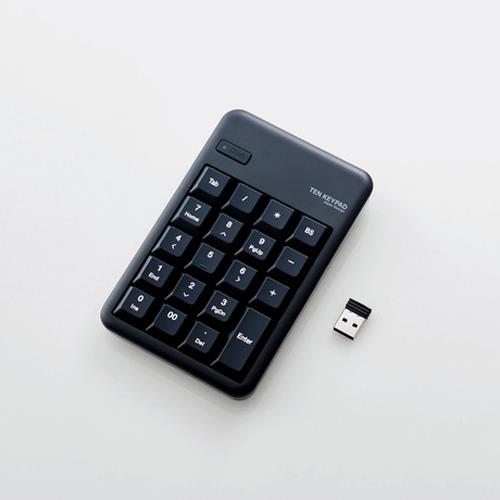 エレコム(ELECOM) 90x140x26mm ワイヤレステンキーボード TK-TDM017BK