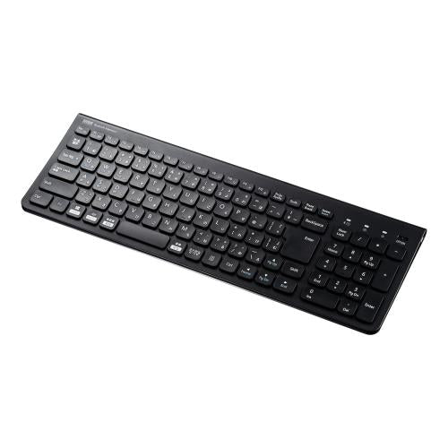 サンワサプライ 365x127x14mm ワイヤレスキーボード(超薄型/テンキー付 SKB-BT31BK