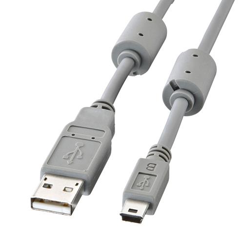 サンワサプライ 3.0m ミニUSBケーブル(A-ミニB5pin/2.0対応) KU-AMB530K