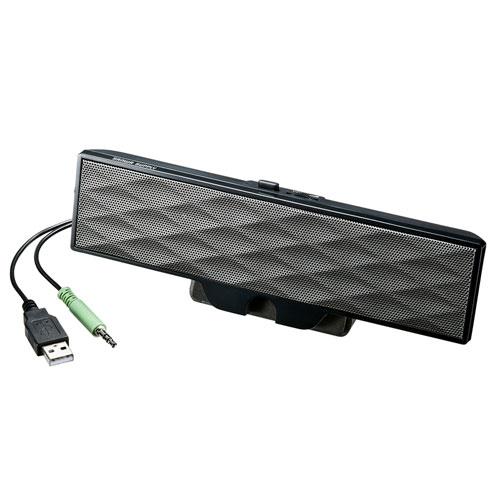 サンワサプライ 205x 35x 68mm サウンドスピーカー(USB電源) MM-SPL11UBKN