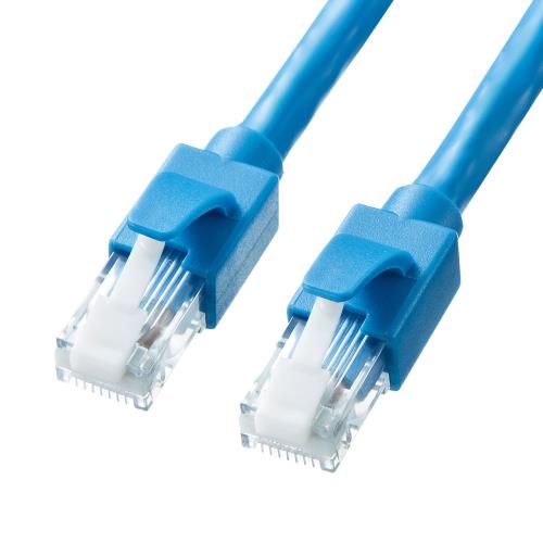 サンワサプライ 15 m LANケーブル(CAT6/10Gbイーサネット対応/青) KB-T6ATS-15BL