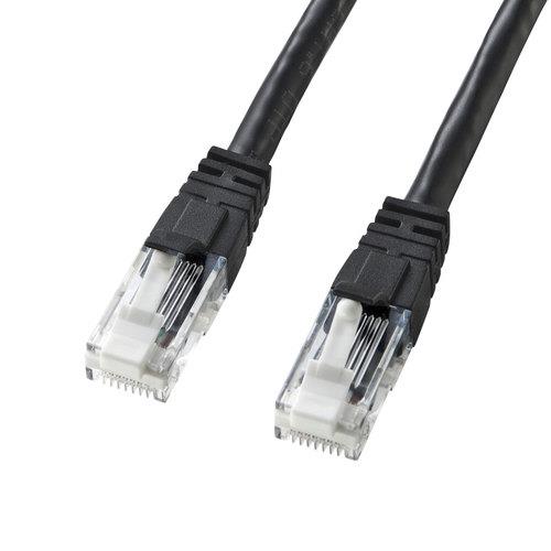 サンワサプライ 0.5m LANケーブル(CAT6/つめ折れ防止/ブラック) KB-T6TS-005BKN