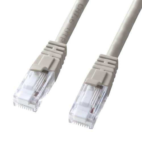 サンワサプライ 90 m LANケーブル(CAT6/つめ折れ防止/ライトグレー) KB-T6TS-90N