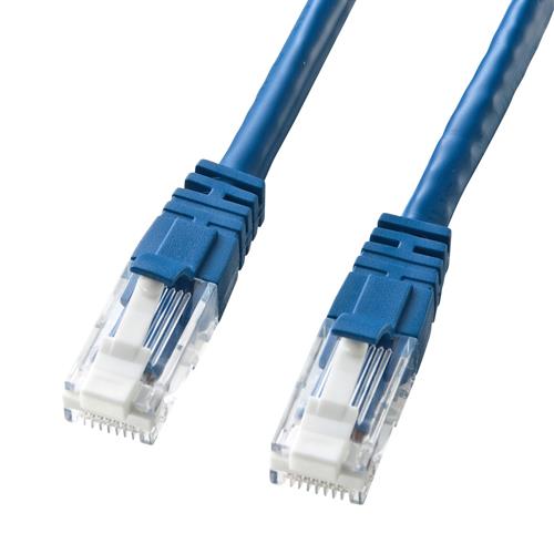 サンワサプライ 5 m LANケーブル(CAT6/つめ折れ防止/ブルー) KB-T6TS-05BLN