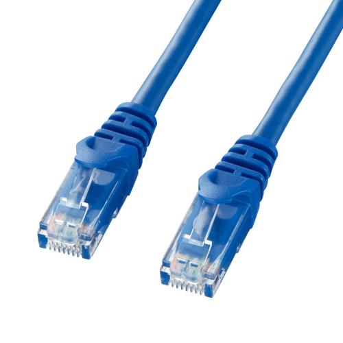 サンワサプライ 2 m LANケーブル(CAT6/エコパッケージ/ブルー) LA-Y6-02BL