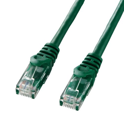 サンワサプライ 2 m LANケーブル(CAT6/エコパッケージ/グリーン) LA-Y6-02G