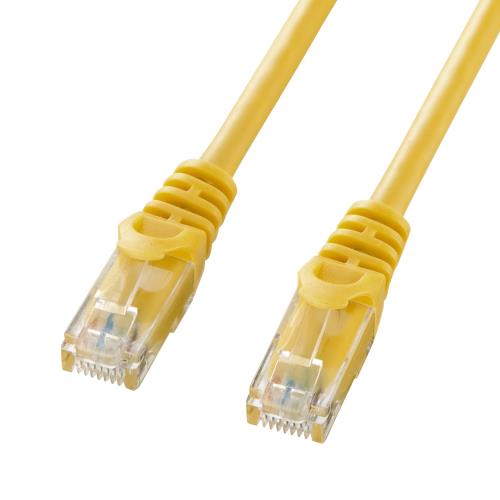 サンワサプライ 2 m LANケーブル(CAT6/エコパッケージ/イエロー) LA-Y6-02Y