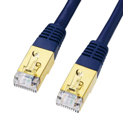 サンワサプライ 3 m LANケーブル(CAT7/SCTPタイプ/ネイビーブルー KB-T7-03NVN