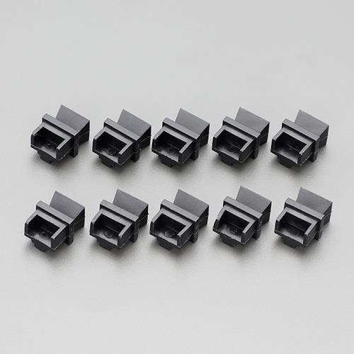 ESCO(エスコ) RJ45コネクタージャック用保護カバー(10個) EA764BK-22