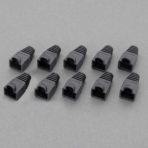 ESCO(エスコ) RJ45プラグ保護カバー(黒/10個) EA764BK-24