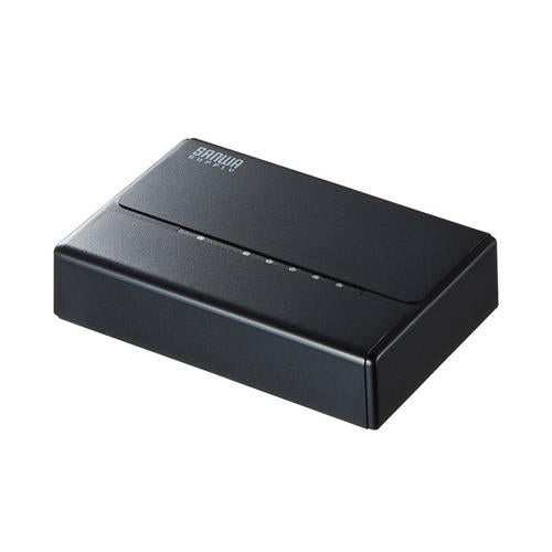 サンワサプライ スイッチングハブ(10/100対応/5ポート/マグネット付) LAN-SWHP501BK