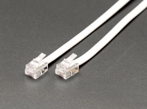ミヨシ 0.5m モジュラーコード(6極4芯) DC-45/WH