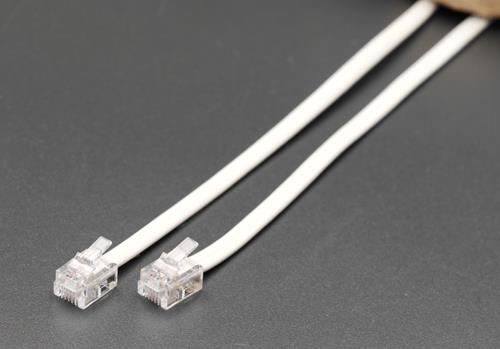 ミヨシ 20 m モジュラーコード(6極4芯) DC-420/WH