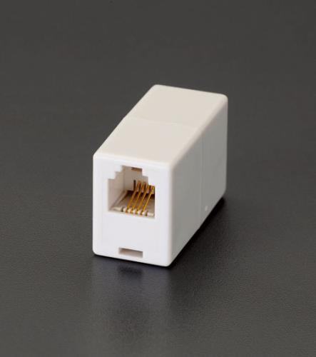 ミヨシ モジュラーコード用中継アダプター(6極4芯) DA-40/WH