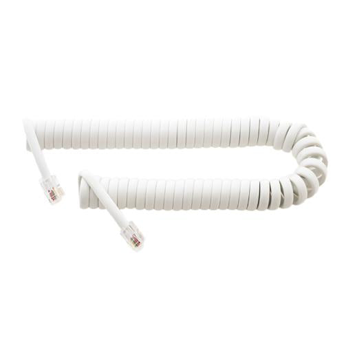 ミヨシ 受話器用カールコード(クロス結線/白) DC-J403/WH