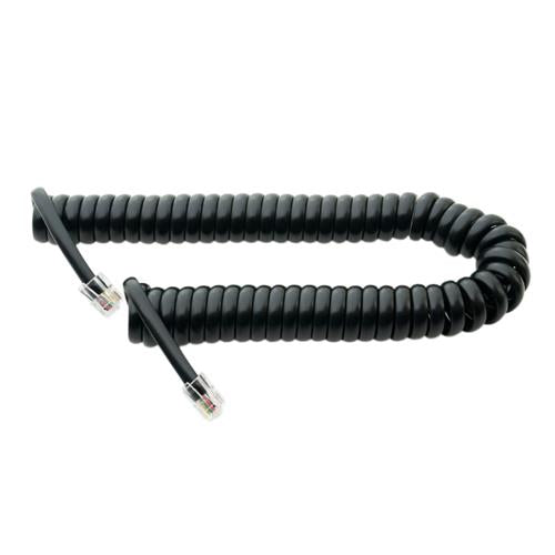 ミヨシ 受話器用カールコード(クロス結線/黒) DC-J403/BK