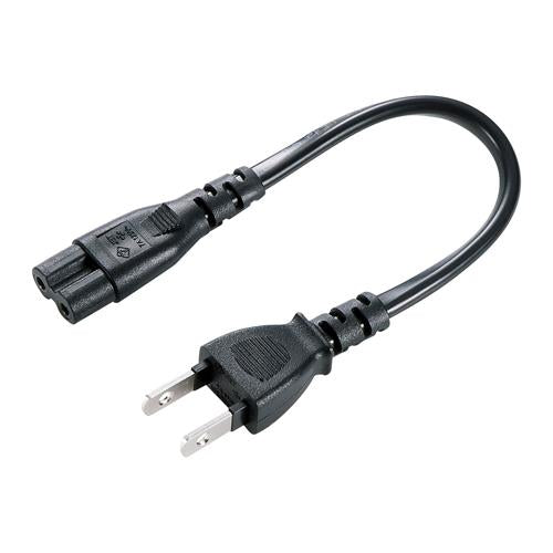 サンワサプライ AC125V/7A ノートPC用電源コード(2P/0.2m) KB-DM2S-02