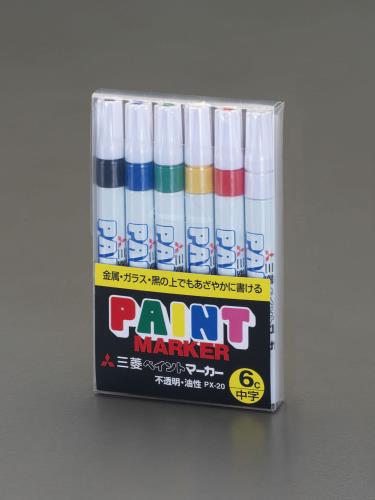 三菱鉛筆(uni) 6本組 中字ペイントマーカー PX206C