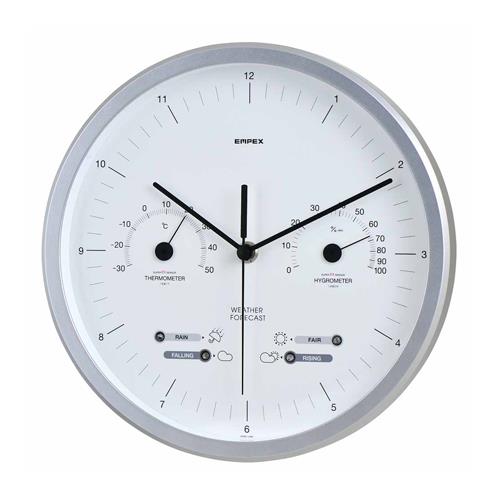 エンペックス気象計(EMPEX) φ265mm 掛時計(温度・湿度計付) EX-5471