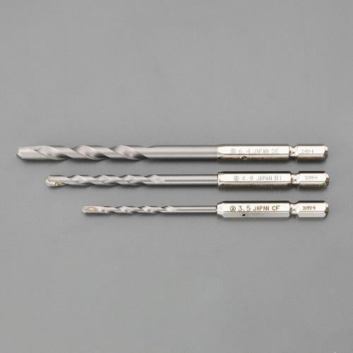 ESCO(エスコ) 3.5-6.4mm/3本組 コンクリート用ドリル(六角軸 EA811AX-34