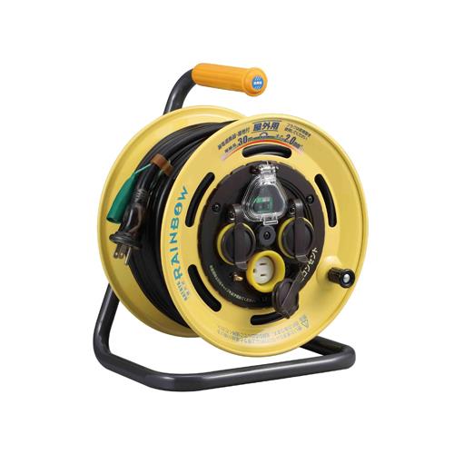 ハタヤリミテッド（HATAYA） AC125V/15A/30m ｺｰﾄﾞﾘｰﾙ(防雨・漏電 