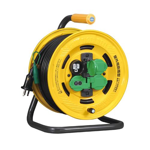 ハタヤリミテッド(HATAYA) AC125V/15A/30m コードリール(防雨・漏電遮断器付 BA-30K