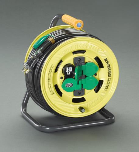 ハタヤリミテッド(HATAYA) AC125V/15A/50m コードリール(防雨・漏電遮断器付 BA-50K