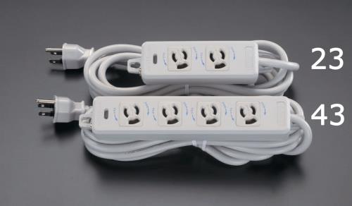 明工社 AC125V/15Ax 3m タップ(4口・抜け止・アース付) MR7904TJ3