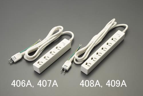 ヤザワコーポレーション AC125V/15Ax5m/6口 タップ(抜け止め・雷サージ) Y02JKNP605WH