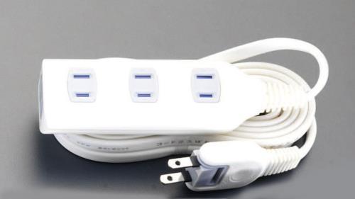 ヤザワコーポレーション AC125V/15Ax 3m タップ(4口/白) Y02S403WH