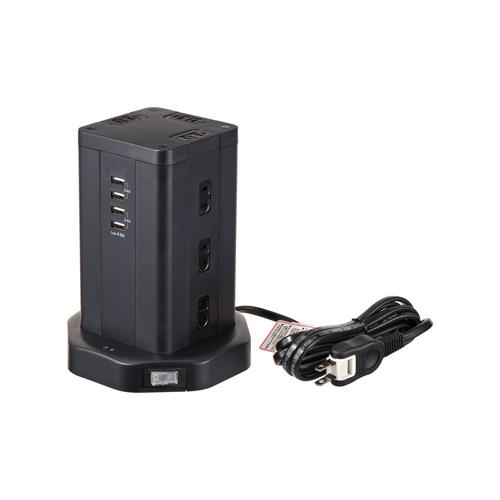 朝日電器(ELPA) AC100V/14Ax2m タップ(12口/USBポート/タワー型) WBS-TW1204USB