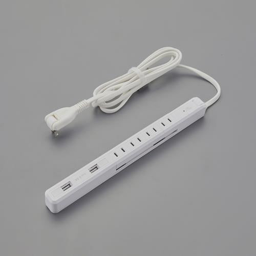 朝日電器(ELPA) AC100V/14Ax2m タップ(4口/USBポート/雷サージ) WBS-SL402USB