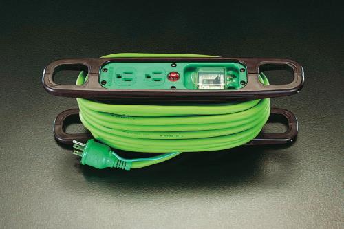 日動工業 AC125V/15Ax10m コードリール(アース・ブレーカ付) HR-EB102