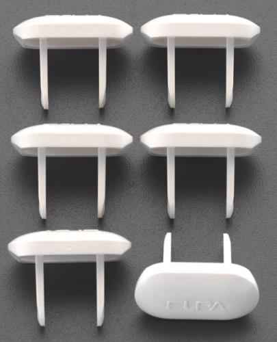 朝日電器(ELPA) 安全キャップ/2Pコンセント用(白/6個) AN-101B