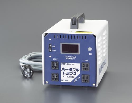 育良精機 AC200V→AC100V・115V/30A 降圧トランス PT-30WDL