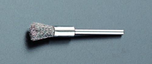 ESCO(エスコ) 4.8mm/3.2mm軸 エンド型軸付ブラシ(ステンレス製) EA819AH-35