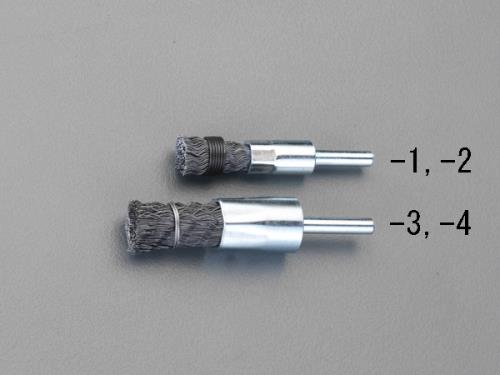 ESCO(エスコ) 20mm/6.0mm軸 軸付ブラシ(エンド型 スチール製) EA819BT-3