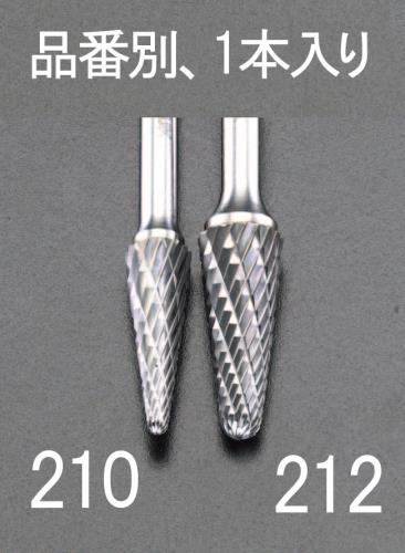 ESCO(エスコ) 10x27mm/ 6mm軸 超硬カッター(鉄・鋳物用) EA819JC-210