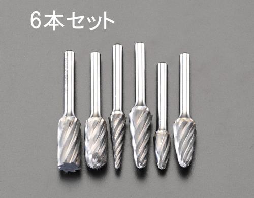 ESCO(エスコ) 6本組 超硬カッター(6mm軸) EA819XA