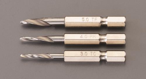 トップ工業(TOP) 3.0-5.0mm/3本組 下穴錐(六角軸/HSS) ETK-3SS