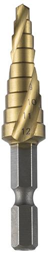 ムラテックKDS 4-12mm ステップドリル(1/4'六角軸・HSS) SD-1MT